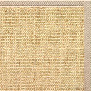 Sand Sisal Rug with Alabastor Cotton Border - Free Shipping