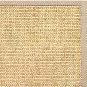 Sand Sisal Rug with Alabastor Cotton Border