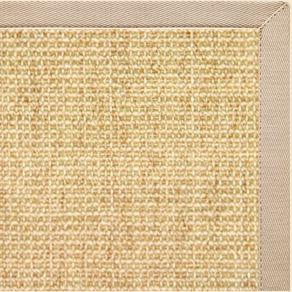 Sand Sisal Rug with Alabastor Cotton Border - Free Shipping