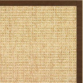 Sand Sisal Rug with Bronze Cotton Border