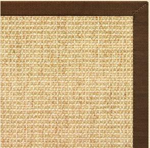 Sand Sisal Rug with Bronze Cotton Border - Free Shipping