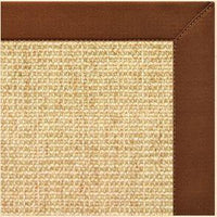 Sand Sisal Rug with Burnt Sienna Cotton Border - Free Shipping 3
