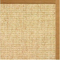 Sand Sisal Rug with Butter Rum Cotton Border - Free Shipping 1
