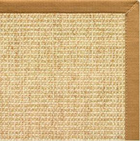 Sand Sisal Rug with Butter Rum Cotton Border - Free Shipping 2
