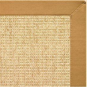 Sand Sisal Rug with Butter Rum Cotton Border - Free Shipping