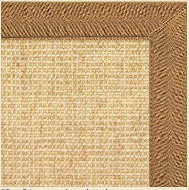 Sand Sisal Rug with Canvas Adobe Brown Border - Free Shipping