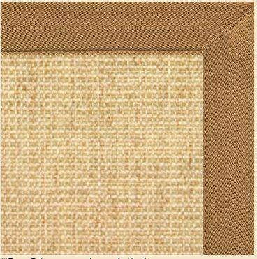 Sand Sisal Rug with Canvas Adobe Brown Border