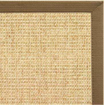 Sand Sisal Rug with Canvas Pecan Brown Border