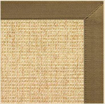 Sand Sisal Rug with Canvas Pecan Brown Border alternate view