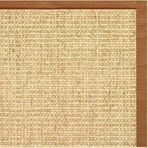 Sand Sisal Rug with Caramel Cotton Border