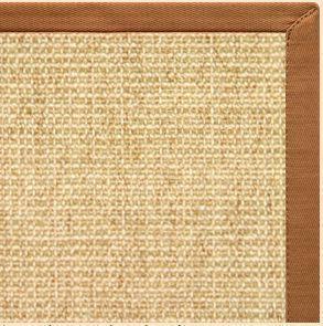 Sand Sisal Rug with Caramel Cotton Border alternate view