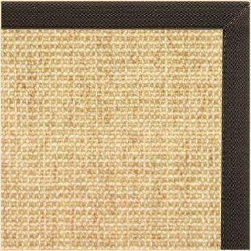 Sand Sisal Rug with Chocolate Canvas Border - Free Shipping