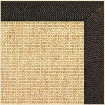 Sand Sisal Rug with Chocolate Canvas Border - Free Shipping