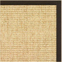 Sand Sisal Rug with Chocolate Cotton Border - Free Shipping 1