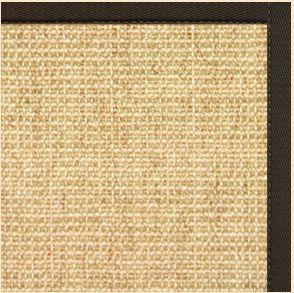 Sand Sisal Rug with Chocolate Cotton Border - Free Shipping