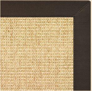 Sand Sisal Rug with Chocolate Cotton Border - Free Shipping