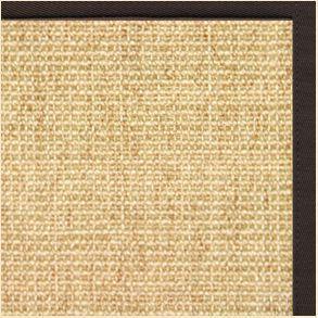 Sand Sisal Rug with Cocoa Bean Cotton Border