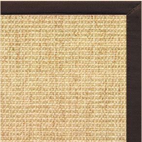 Sand Sisal Rug with Cocoa Bean Cotton Border - Free Shipping