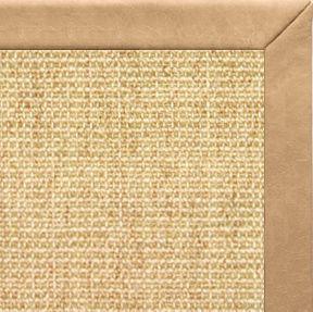 Sand Sisal Rug with Desert Faux Leather Border