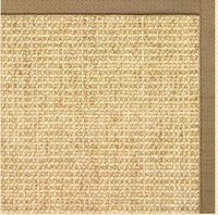 Sand Sisal Rug with Green Mist Cotton Border - Free Shipping 1