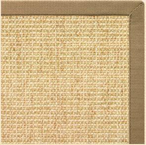 Sand Sisal Rug with Green Mist Cotton Border - Free Shipping