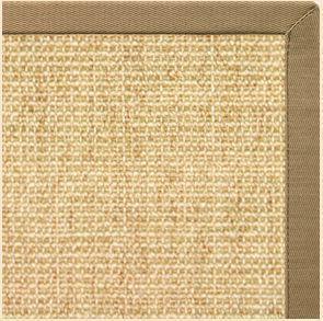 Sand Sisal Rug with Green Mist Cotton Border alternate view