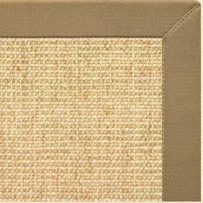 Sand Sisal Rug with Green Mist Cotton Border - Free Shipping