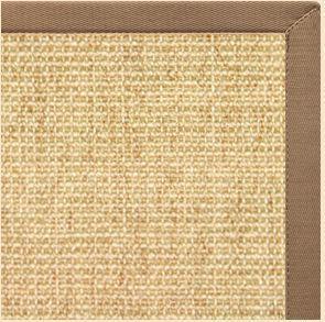 Sand Sisal Rug with Harvest Haze Cotton Border - Free Shipping