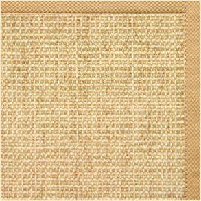 Sand Sisal Rug with Honeycomb Cotton Border - Free Shipping