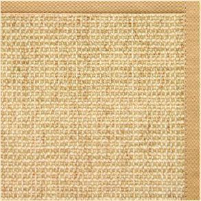 Sand Sisal Rug with Honeycomb Cotton Border