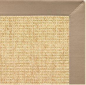 Sand Sisal Rug with Ivory Blush Cotton Border - Free Shipping