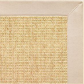 Sand Sisal Rug with Ivory Cotton Border - Free Shipping