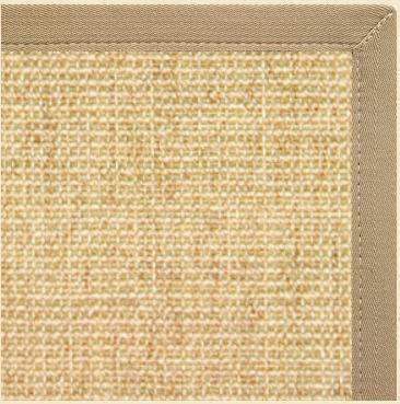 Sand Sisal Rug with Khaki/Tan Canvas Border - Free Shipping