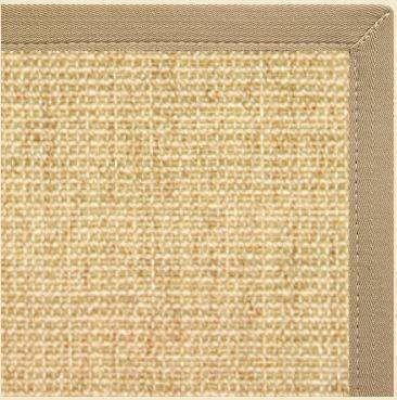 Sand Sisal Rug with Khaki/Tan Canvas Border