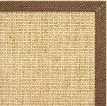 Sand Sisal Rug with Mocha Brown Canvas Border