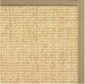 Sand Sisal Rug with Oatmeal Cotton Border - Free Shipping