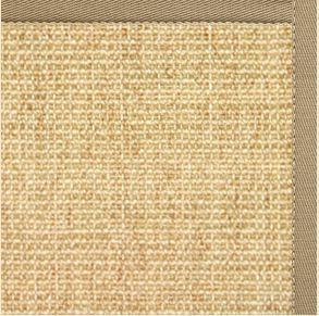 Sand Sisal Rug with Oatmeal Cotton Border