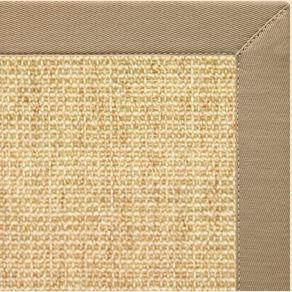 Sand Sisal Rug with Oatmeal Cotton Border - Free Shipping