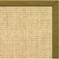 Area Rugs - Sustainable Lifestyles Sand Sisal Rug With Olive Green Cotton Border 3