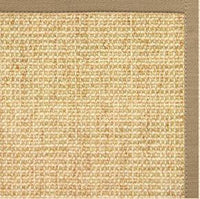 Sand Sisal Rug with Pale Ash Cotton Border - Free Shipping 1