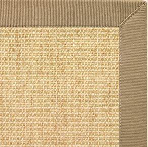 Sand Sisal Rug with Pale Ash Cotton Border - Free Shipping