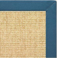 Sand Sisal Rug with Paradise Blue Cotton Border - Free Shipping 3