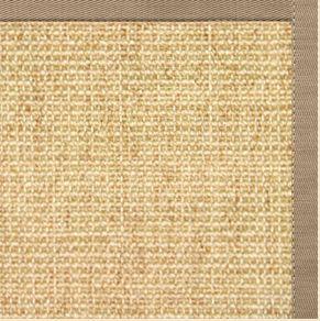 Sand Sisal Rug with Pistachio Cotton Border - Free Shipping