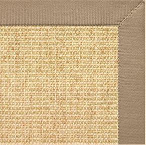 Sand Sisal Rug with Pistachio Cotton Border - Free Shipping