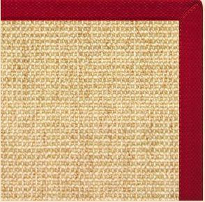 Sand Sisal Rug with Poppy Cotton Border alternate view