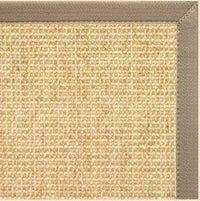 Sand Sisal Rug with Putty Canvas Border - Free Shipping 1
