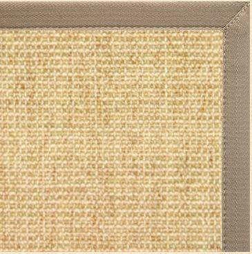 Sand Sisal Rug with Putty Canvas Border