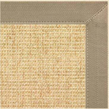 Sand Sisal Rug with Putty Canvas Border - Free Shipping