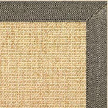 Sand Sisal Rug with Quarry Canvas Border - Free Shipping