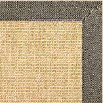 Sand Sisal Rug with Quarry Canvas Border alternate view